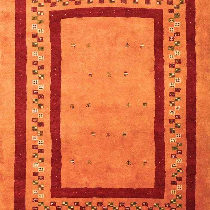 Abstract Orange Contemporary Rug, con2796org