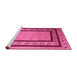 Sideview of Machine Washable Abstract Purple Contemporary Area Rugs, wshcon2796pur