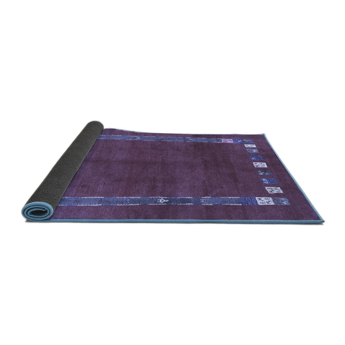 Sideview of Abstract Blue Contemporary Rug, con2797blu