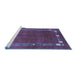 Sideview of Machine Washable Abstract Blue Contemporary Rug, wshcon2797blu