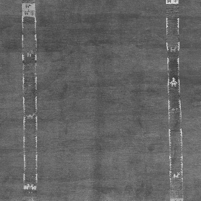 Serging Thickness of Machine Washable Abstract Gray Contemporary Rug, wshcon2797gry