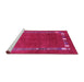 Sideview of Machine Washable Abstract Pink Contemporary Rug, wshcon2797pnk