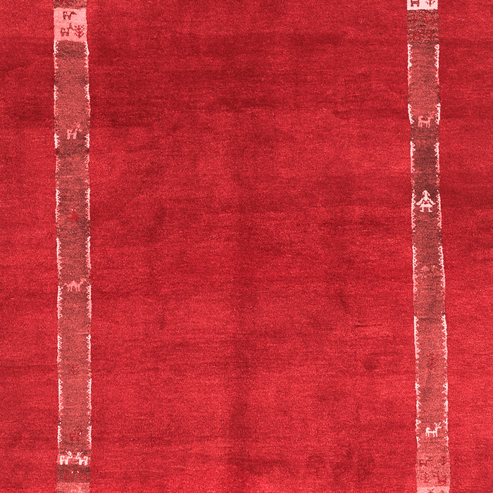 Machine Washable Abstract Red Contemporary Rug, wshcon2797red