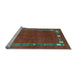 Sideview of Machine Washable Abstract Light Blue Contemporary Rug, wshcon2797lblu