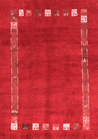 Abstract Red Contemporary Rug, con2797red