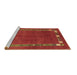 Sideview of Machine Washable Abstract Brown Contemporary Rug, wshcon2797brn