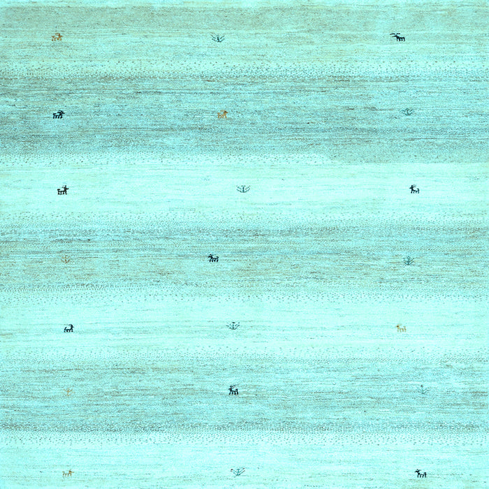 Square Solid Light Blue Modern Rug, con2798lblu