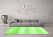 Machine Washable Solid Green Modern Area Rugs in a Living Room,, wshcon2798grn