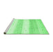 Sideview of Machine Washable Solid Emerald Green Modern Area Rugs, wshcon2798emgrn