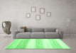 Machine Washable Solid Emerald Green Modern Area Rugs in a Living Room,, wshcon2798emgrn