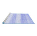 Sideview of Machine Washable Solid Blue Modern Rug, wshcon2798blu