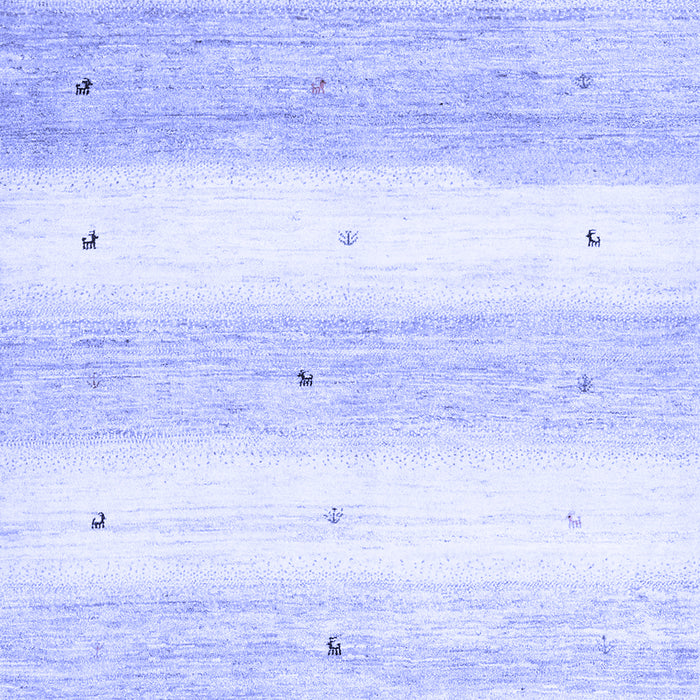 Machine Washable Solid Blue Modern Rug, wshcon2798blu