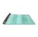 Sideview of Solid Light Blue Modern Rug, con2798lblu