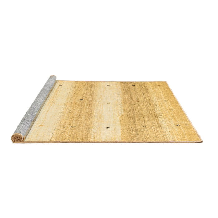 Sideview of Machine Washable Solid Brown Modern Rug, wshcon2798brn