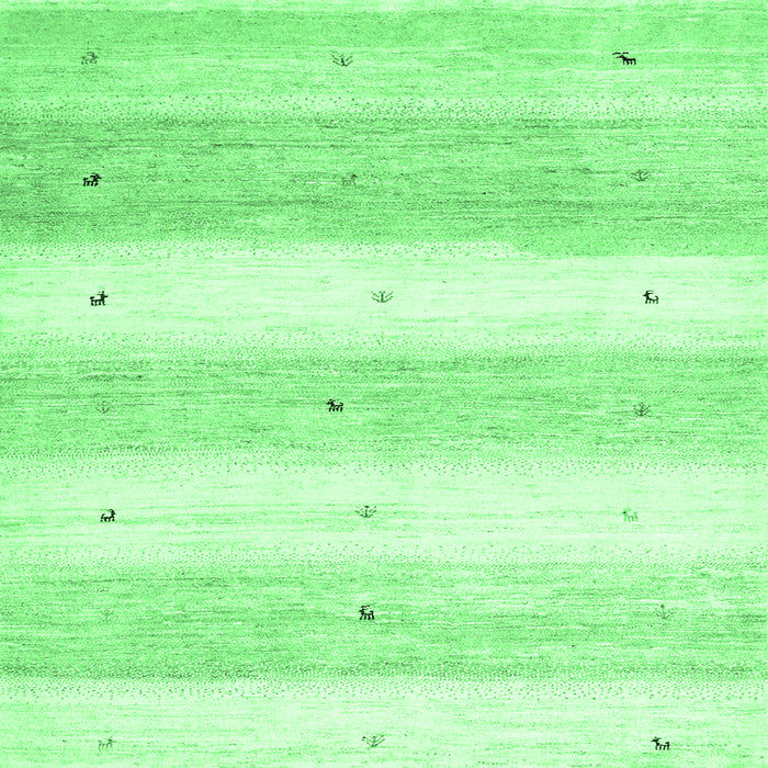 Square Solid Emerald Green Modern Rug, con2798emgrn