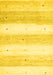 Machine Washable Solid Yellow Modern Rug, wshcon2798yw