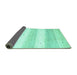 Sideview of Solid Turquoise Modern Rug, con2798turq