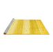 Sideview of Machine Washable Solid Yellow Modern Rug, wshcon2798yw