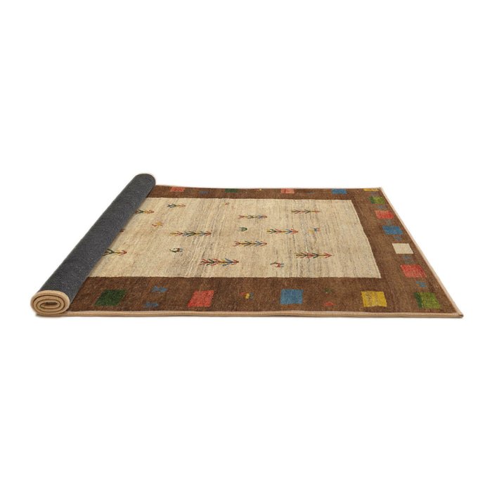 Thickness of Contemporary Mahogany Brown Modern Rug, con2799