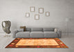 Machine Washable Abstract Orange Contemporary Area Rugs in a Living Room, wshcon2799org