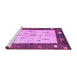 Sideview of Machine Washable Abstract Purple Contemporary Area Rugs, wshcon2799pur