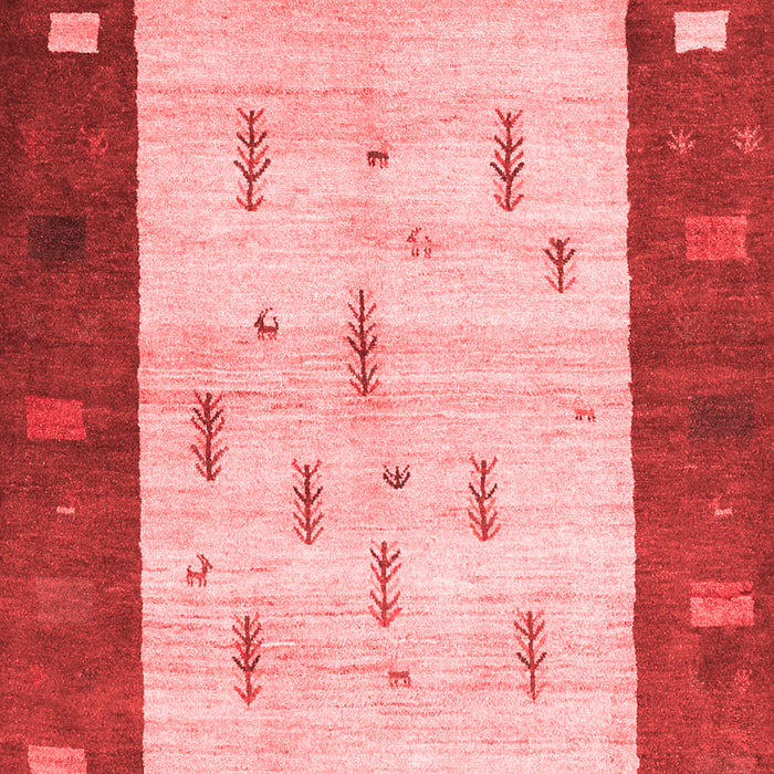 Abstract Red Contemporary Area Rugs