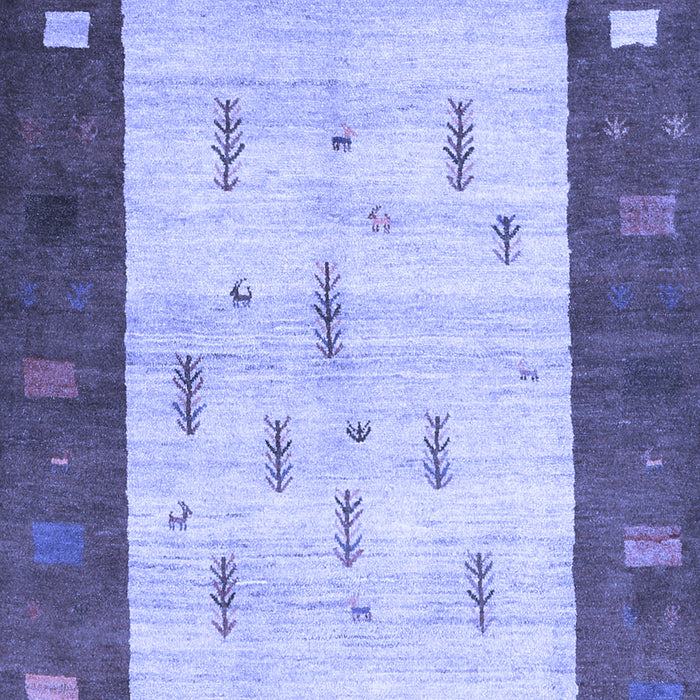 Abstract Blue Contemporary Rug, con2799blu