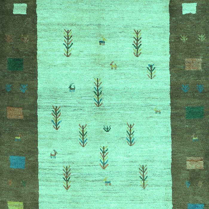 Machine Washable Abstract Turquoise Contemporary Area Rugs, wshcon2799turq