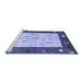 Sideview of Machine Washable Abstract Blue Contemporary Rug, wshcon2799blu