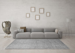 Machine Washable Abstract Gray Contemporary Rug in a Living Room,, wshcon279gry
