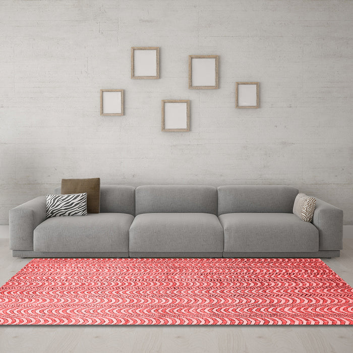 Contemporary Red Washable Rugs