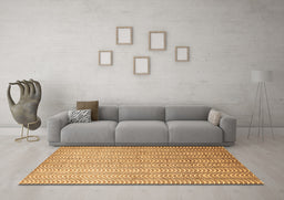 Machine Washable Abstract Brown Contemporary Rug in a Living Room,, wshcon279brn