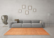 Machine Washable Abstract Orange Contemporary Area Rugs in a Living Room, wshcon279org