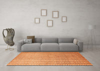 Machine Washable Abstract Orange Contemporary Rug, wshcon279org