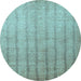 Round Machine Washable Abstract Light Blue Contemporary Rug, wshcon279lblu