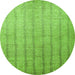 Square Abstract Green Contemporary Rug, con279grn