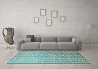 Machine Washable Abstract Light Blue Contemporary Rug, wshcon279lblu