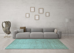 Machine Washable Abstract Light Blue Contemporary Rug in a Living Room, wshcon279lblu