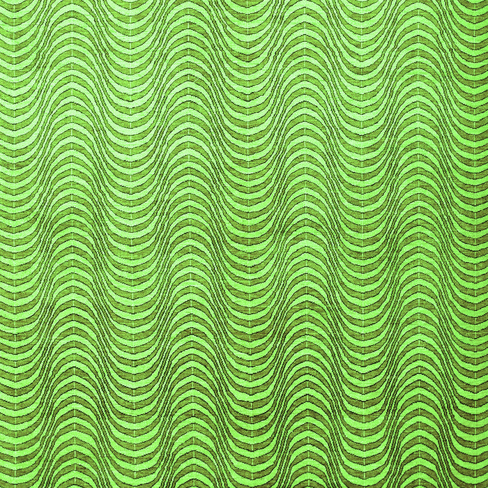 Serging Thickness of Machine Washable Abstract Green Contemporary Area Rugs, wshcon279grn