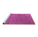 Sideview of Machine Washable Abstract Purple Contemporary Area Rugs, wshcon27pur