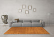 Machine Washable Abstract Orange Contemporary Area Rugs in a Living Room, wshcon27org