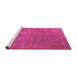 Sideview of Machine Washable Abstract Pink Contemporary Rug, wshcon27pnk