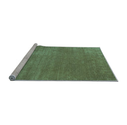 Sideview of Machine Washable Abstract Light Blue Contemporary Rug, wshcon27lblu