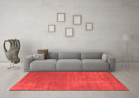 Machine Washable Abstract Red Contemporary Rug, wshcon27red