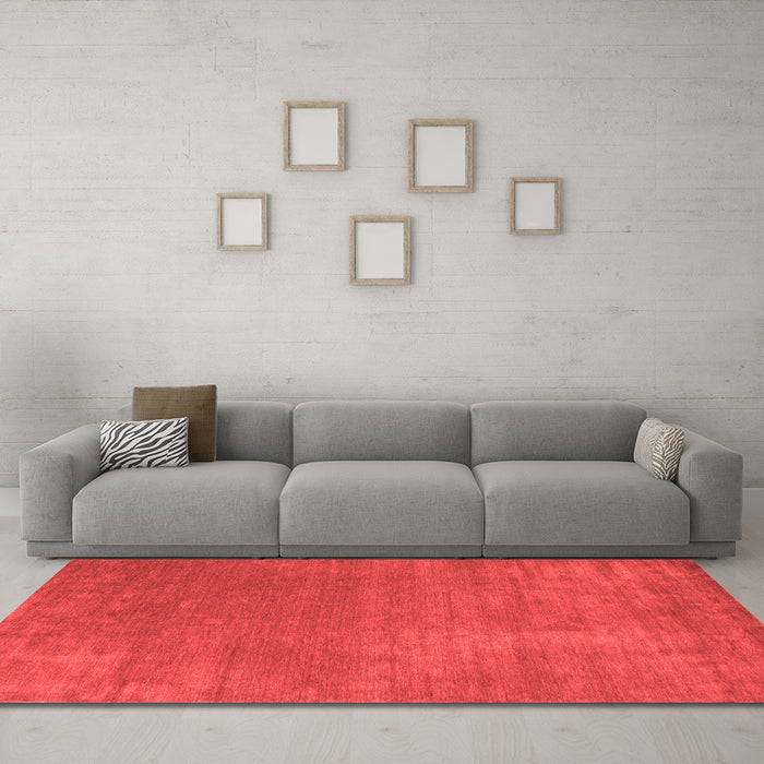 Contemporary Red Washable Rugs