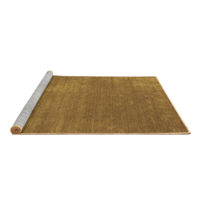 Sideview of Machine Washable Abstract Brown Contemporary Rug, wshcon27brn