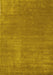 Abstract Yellow Contemporary Rug, con27yw