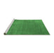 Sideview of Machine Washable Abstract Emerald Green Contemporary Area Rugs, wshcon27emgrn