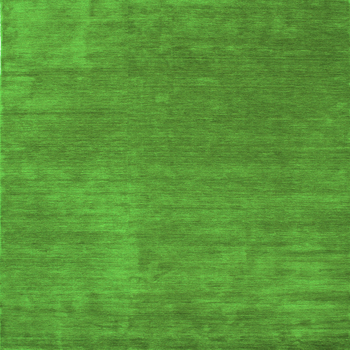 Round Machine Washable Abstract Green Contemporary Area Rugs, wshcon27grn
