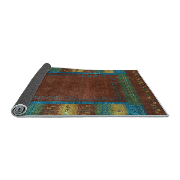 Sideview of Abstract Light Blue Contemporary Rug, con2800lblu